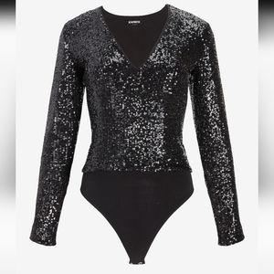 BodySuit Sequined Long Sleeves